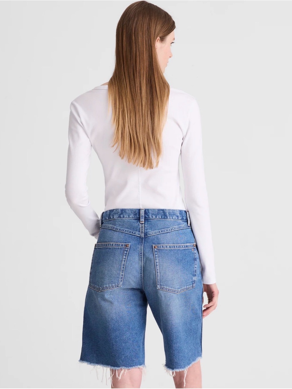 NWT Madewell The Essex Long Baggy Bermuda shorts sz 29 - Picture 3 of 6